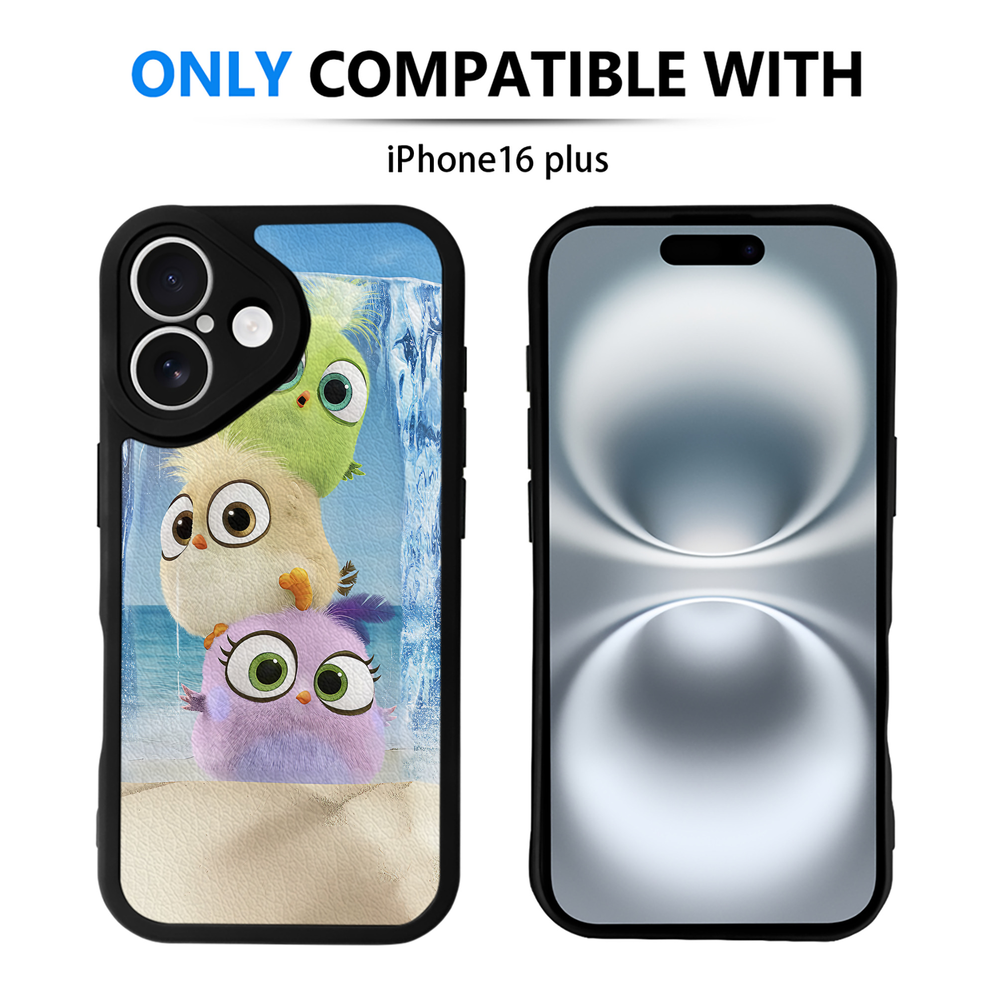 （画像用） Angry Birds アングリーバード 【iPhone 16シリーズ対応】シリコンスマホケース（レザー調） 材質：シリコン